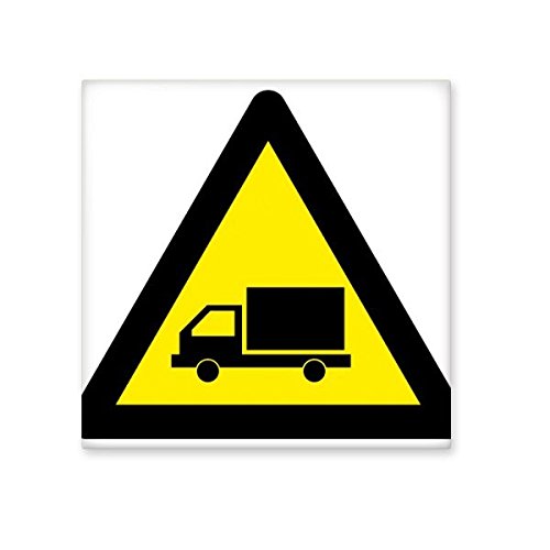 Carreau céramique mural jaune noir logo symbole avertissement truck