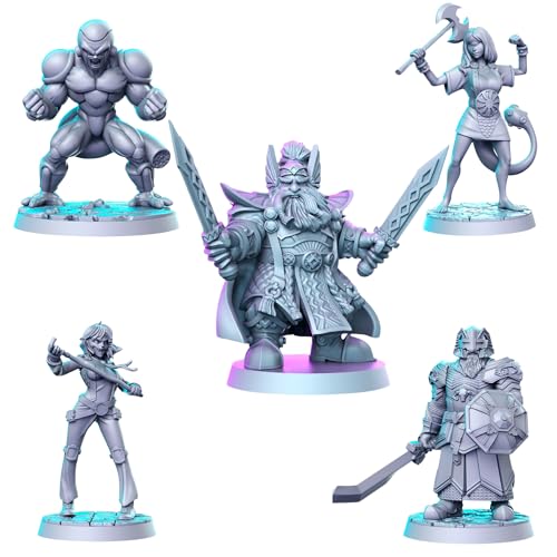 Set de 15 Miniaturas de Resina sin Pintar para RPG miniatura 3