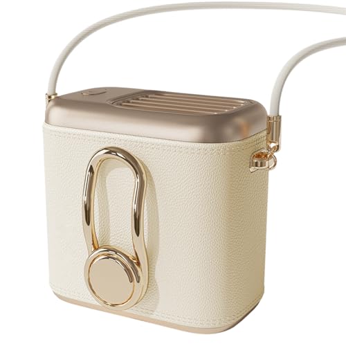 Ventilador De Cintura Portátil Recargable - Ventilador Pequeño de Escritorio, Cuello y Mano,Enfriador De Aire Potente Con 3 Velocidades Operado Por Batería, Accesorios De Viaje Para Adultos Y