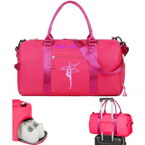 Personalizzata Borsa Palestra con Nome, Borsa da Viaggio Donna Uomini - con Tracolla & Sacchetti di...