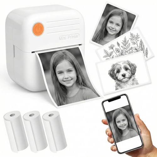 This is a printer that can print stickers (Includes thermal paper,...