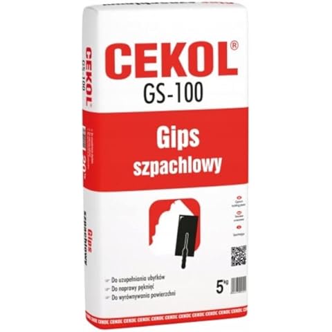 Gypsum filler GS-100 5 kg CEKOL FOR LEVELING 1 to 10 mm Cover