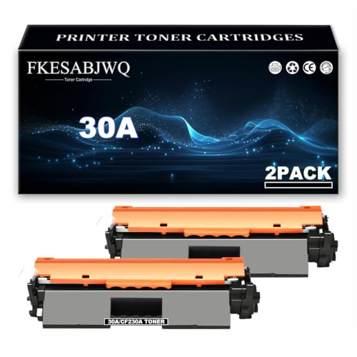 Cartouche toner 30A noire pour corriger les impressions claires sur HP LaserJet M227 M203 (x2)