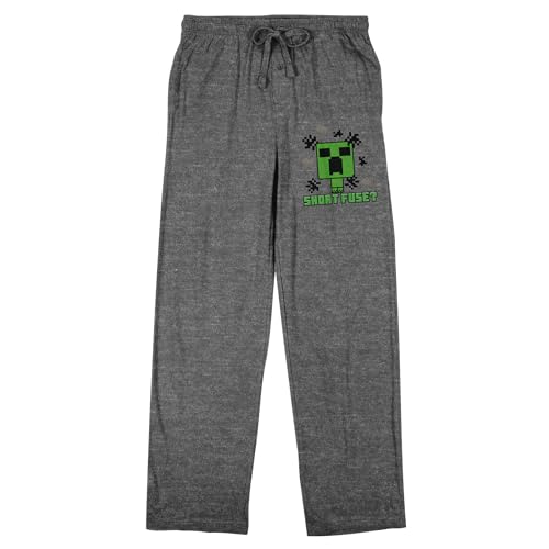 A Minecraft Movie Short Fuse Women's Gray Heather Sleep Pajama Pants