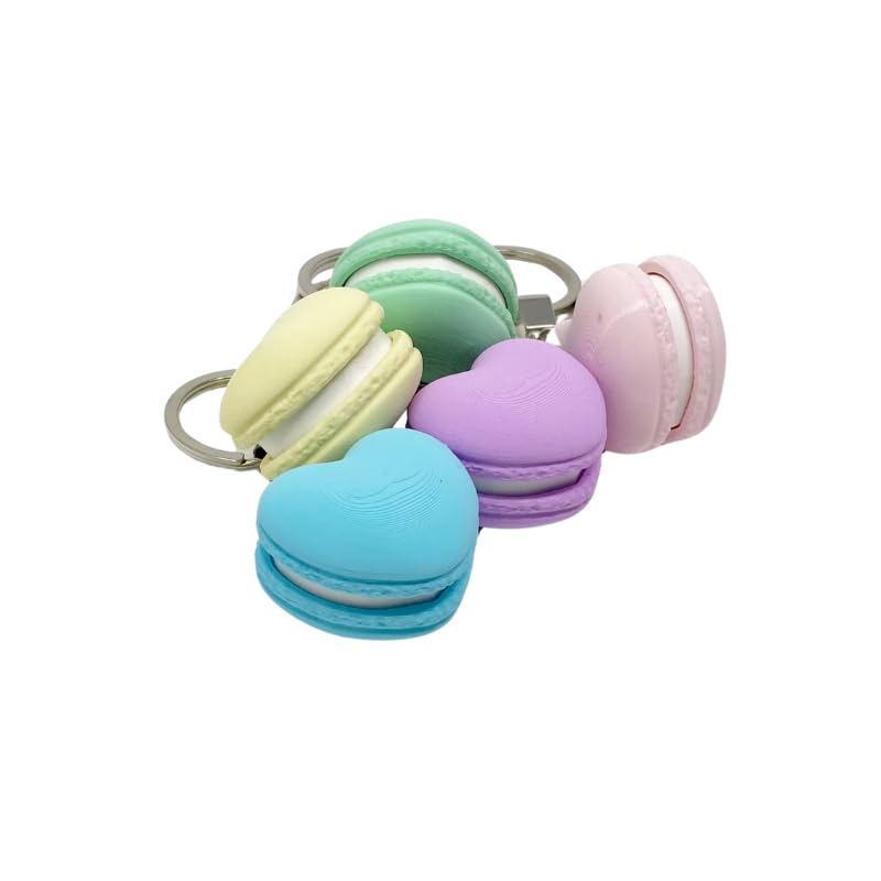 Stress Relief Fidget Keyring, Macaron Fidget Keyring, Stress Relief Keyring, Macaron Clicker, Pastel Heart Keyring, Pastel Heart Fidget, Pastel Fidget Keyring, ADHD (Yellow)