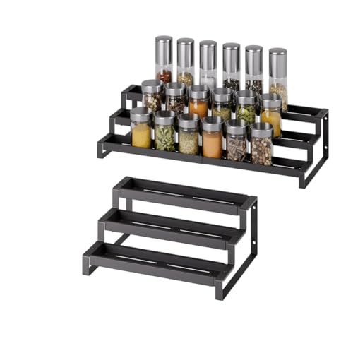 Expandable-Kitchen-Spice-Rack-Three-tier-Metal-Spice-Organizer-Suitable-For-Kitchen-Countertops-And-Cabinet-Wall-mounted-Spice-Storage-Boxes