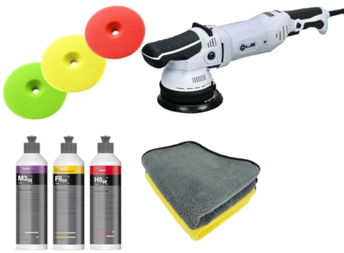 ADVANTUSE - Liquid Elements T4200 EU Sets- 125mm 950Watt 15mm Exzenter Hub - mit Pads und Polituren(Profi Set)