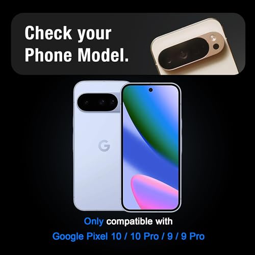 Image of Supershieldz By DABEN Screen Protector Compatible for Google Pixel 10 /10 Pro / 9 /9 Pro (6.3-Inch) Tempered Glass, Easy Installation Tool, 9H Hardness, HD Clear, Case Friendly, Full Coverage