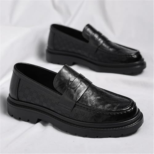 Men's Genuine Leather Slip-On Driving Shoes Summer Breathable Hollow Out Casual Loafers Soft Sole Comfortable2