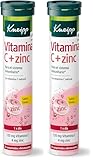 Kneipp Vitamina C + Zinc: Sistema Inmunitario, 120g Vitamina C, Origen Natural, Cambio de Estación, Época de Frío, 20 Comprimidos Efervescentes (Paquete de 2)