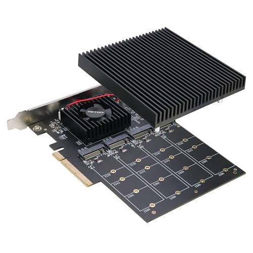 Tarjeta RIITOP 4X NVMe a PCIe 3.0 x8 con bifurcación SSD M.2 2280