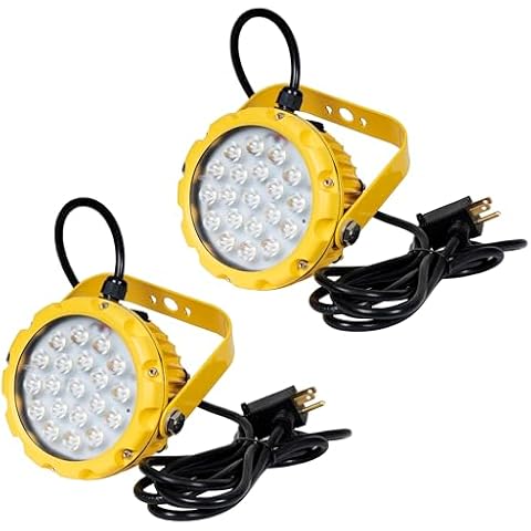 Vergo Industrial 30 Watt Loading Dock Light - IP65 Waterproof 3500 Lumens LED Dock Light with 180 Degree Rotatable Lamp Head, Ideal for Indoor & Outdoor Security, Containers, Warehouses (2 Pack) Cover