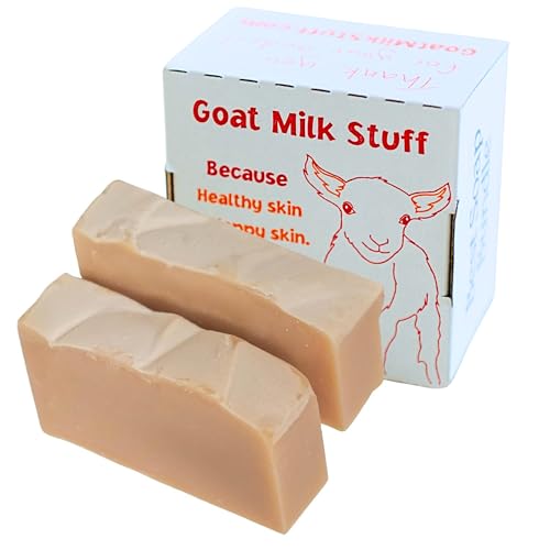 Goat Milk Stuff Goat Milk Soap - OATMEAL, MILK & HONEY | All-Natural, Creamy Lather, and Nourishing Soap Bar - Handmade (Box of 2)