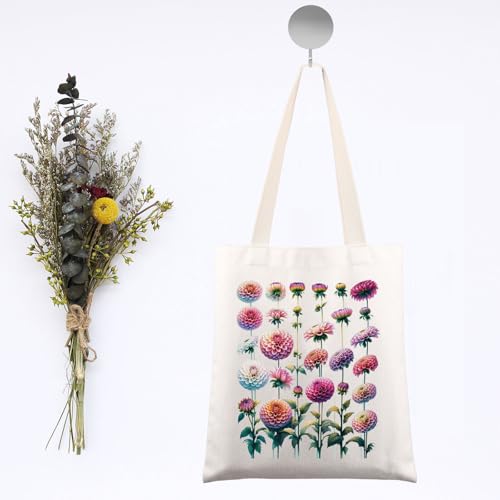 Bolso Tote Dahlias miniatura 7