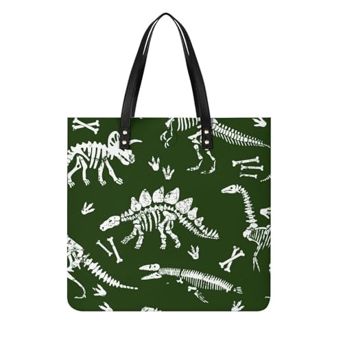 Sac à bandoulière dinosaures verts femmes parfait en voyage ou pour faire vos courses au marché