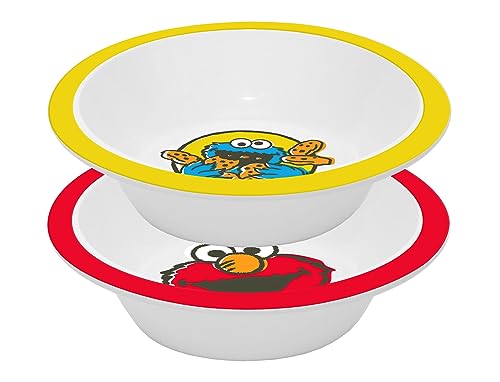 infinite by GEDA LABELS (INFKH) Juego de 2 cuencos para cereales, diseño vintage de Barrio Sésamo, de polipropileno, multicolor