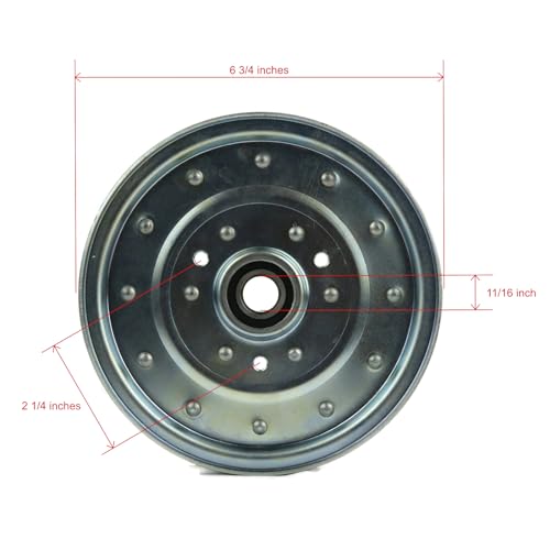The ROP Shop | (Pack of 2) Flat Idler Pulleys for 2012-2015 Toro Grand Stand 74583 60