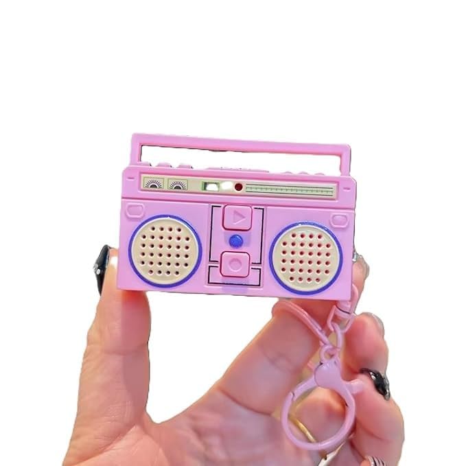 HETZON SALES Mini Retro Radio Keychain Portable Bluetooth Speaker Rechargeable Wireless Music Player Cute Vintage Design with Key Ring-image-24