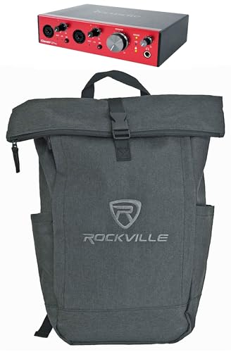 Audiosavings���R�[�f�B���O�o���h�� Focusrite Clarett+ 2Pre USB-C �C���^�[�t�F�[�X �f���A���}�C�N�v���A���v ADAT���͕t���ARockville RPAK �o�b�N�p�b�N �p�b�h���� ���b�v�g�b�v�|�P�b�g ��v�ȃi