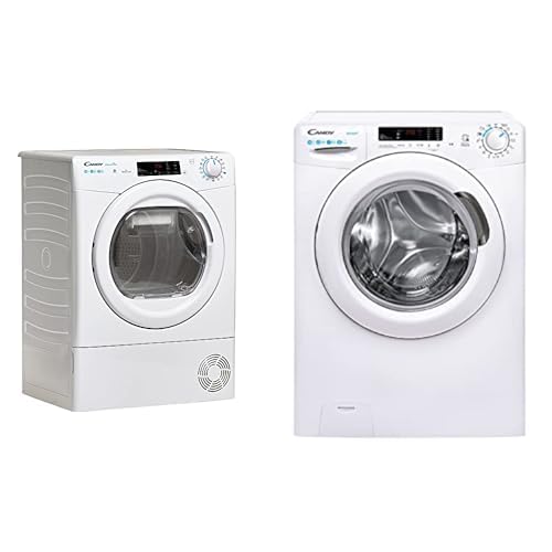 Candy Smart Pro Set: Secadora 10KG Bomba Calor + Lavadora 10KG 1400 RPM, WiFi, App hOn, Blanco