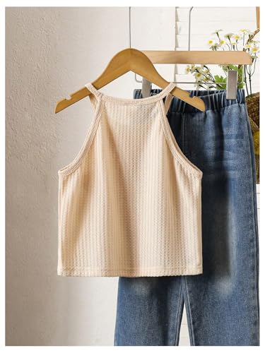 Girl's Hollow Out Boho Crochet Tops Sleeveless Knit Summer Halter Top2