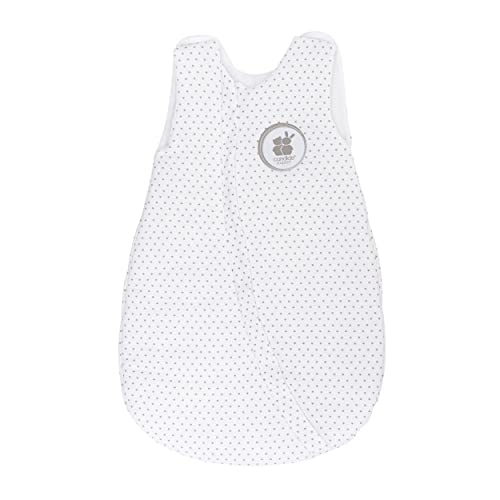 Candide - Mini Gigoteuse Bébé, Mini Turbulette Bébé, Mini Douillette Naissance Cache Cœur, TOG 2.5, 0-2 Mois, Lavable en Machine, Ouverture Centrale (Blanc Étoiles)