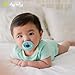 Itzy Ritzy Silicone Pacifiers for Newborn - Itzy Soother Pacifiers Feature Collapsible Handle & Two Air Holes for Added Safety; For Ages Newborn and Up, Set of 2 in Nautical Navy & Robin's Egg