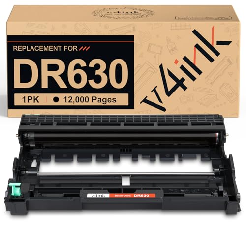 V4INK Compatible DR-630 Drum Replacement for Brother DR630 DR660 Drum for Brother HL-L2300D HL-L2320D HL-L2340DW HL-L2360DW HL-L2380DW MFC-L2700DW MFC L2720DW L2740DW DCP-L2520DW DCP-L2540DW Printer