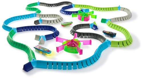 Hex Bots NanoLand Spielset mit 36 Bauteilen 2 Karussellen 2 Nano Bots und einem superschnellen Nano Flash. Ab 3 Jahren