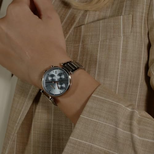 Image of BOSS Majesty Sport Qtz Multifunction Blue Round Dial Women's Watch|Stainless Steel Material|Silver Color Band - 1502773