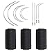 Weaving Needle Combo Deal 3Pcs Black Thread with 10pcs Needle for Making Wig Sewing Hair Weft Hair Weave Extension (Big Medium and Small C Shape Curved Needle with J I Needle) (3 Thread + 10Needle)