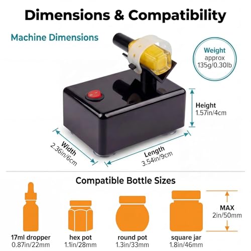 Image of Paint Mixer & Nail Polish Shaker for Model Paints & Nail Polish | 3200 RPM vibration, non-slip base, Hands-free switch, Revives separated paints, for Hobby Model Color, Lash Glue, Tattoo Ink
