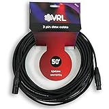 Elite Core VRL 3-Pin DMX 50' ft Pro-Lighting Shielded Cables | LED-Data | Low Capacitance | VRLDMX3P50
