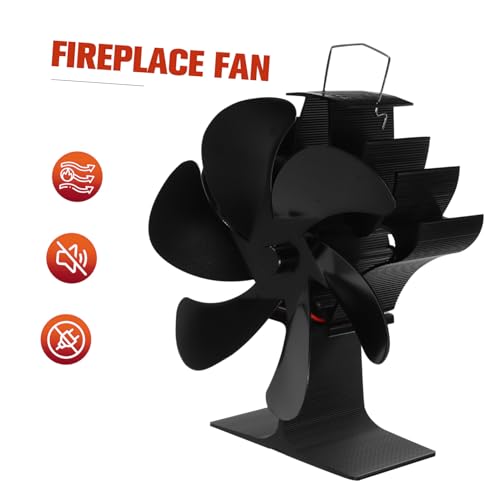 Ventilateur de poêle thermique 5 pales pour diffuser la chaleur du bois