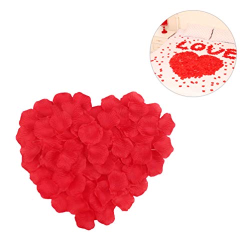 Amosfun 2000 peças de pétala de rosa artificial realista folha de rosa falsa ornamento de centro de