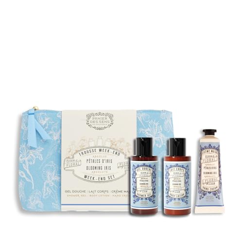 Panier des Sens Iris Spa Gift Set for Women, Travel Toiletries