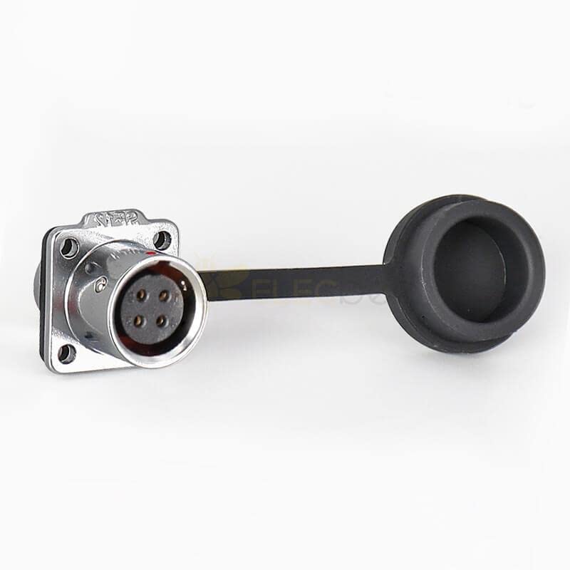 SF12 4 Pin Waterproof Plug+Socket 4-Hole Flange Aviation Circular Quick Push-Pull Industrial Metal