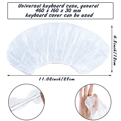 Protector universal desechable de teclado 60 piezas blanco miniatura 2