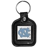 NCAA Siskiyou Sports Fan Shop North Carolina Tar Heels Square Leather Key Chain One Size Black