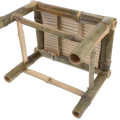 Tabouret bambou naturel chaise basse intérieure et balcon portable