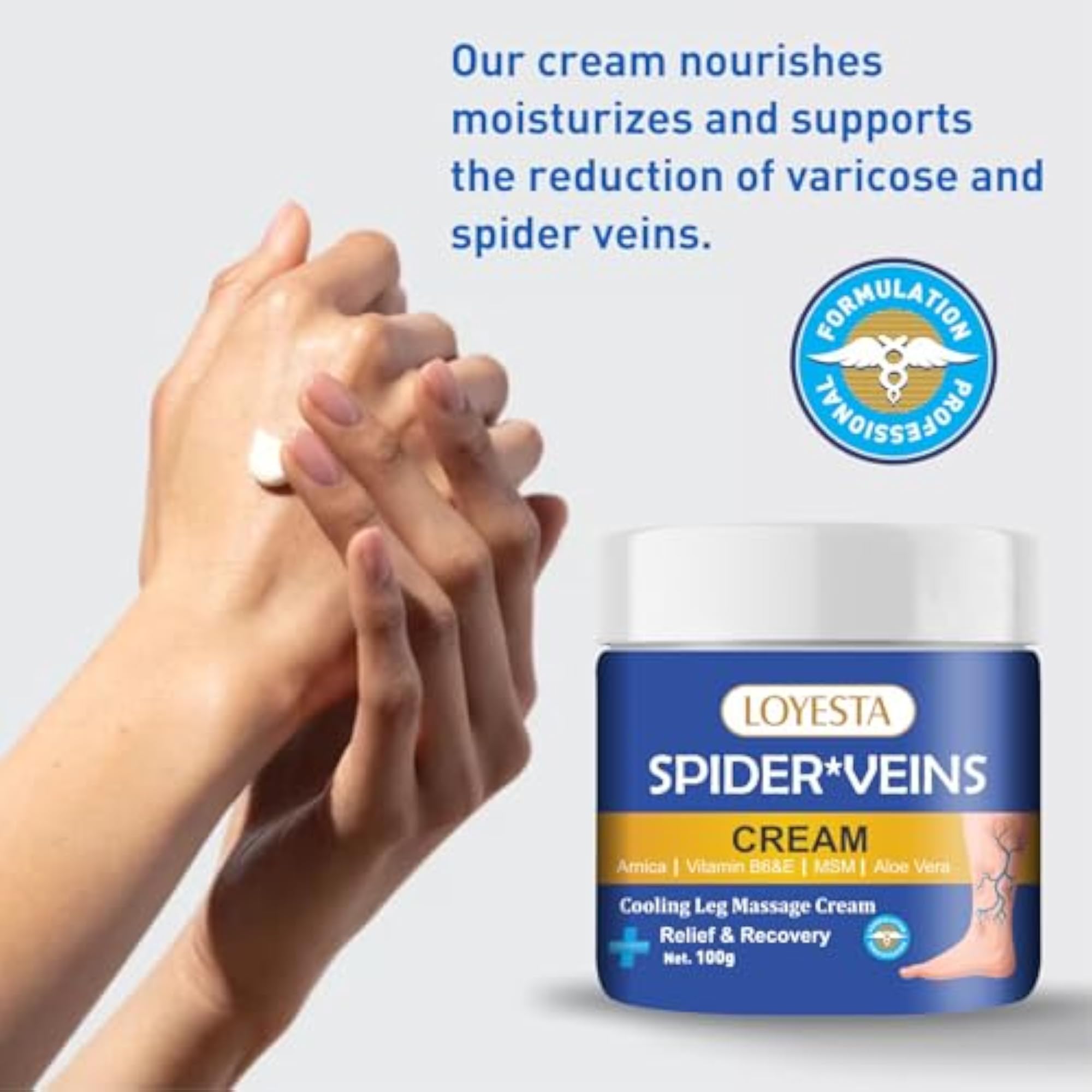 Spider Veins Cream for Legs, Cooling Leg Massage Cream