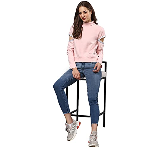 Image of Campus Sutra Cotton Women Crew Neck Sweatshirt
