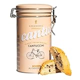 Greenomic - Cantuccini italiens au chocolat - 180g - emballés dans une boîte cadeau décorative - biscuits italiens originaux pour accompagner le café ou le thé