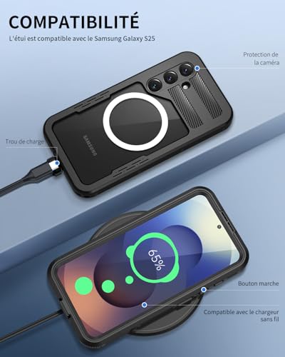 Coque Samsung S25 étanche antichoc MagSafe intégrale waterproof - 6