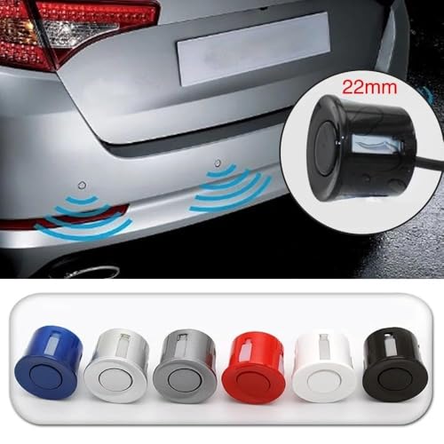 Sensores de aparcamiento para espejo retrovisor de coche, radar de marcha atrás con sensor de aparcamiento, detector de radar impermeable, sensor de aparcamiento (blanco) (blanco)
