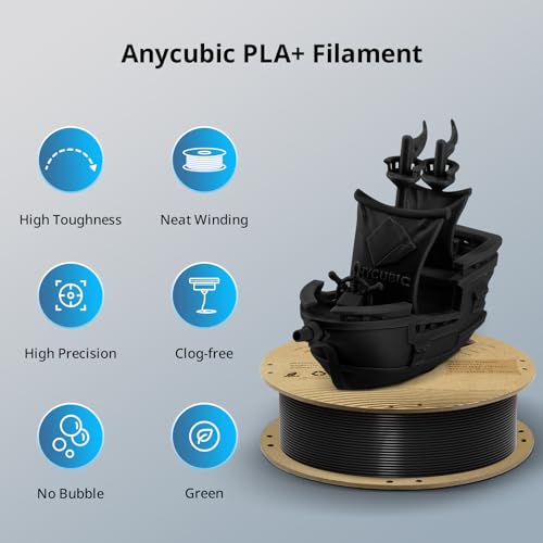 image for ANYCUBIC PLA+ 3D Printer Filament Bundle, PLA Plus 1.75mm Dimensional 