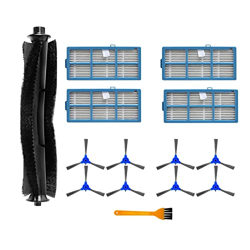 Fantisi Ricambi Accessori Per Hosome G9070 Robot aspirapolvere pacchetto di 1 spazzole principali, 4 filtri, 8 spazzole laterali, 1 spazzola di pulizia