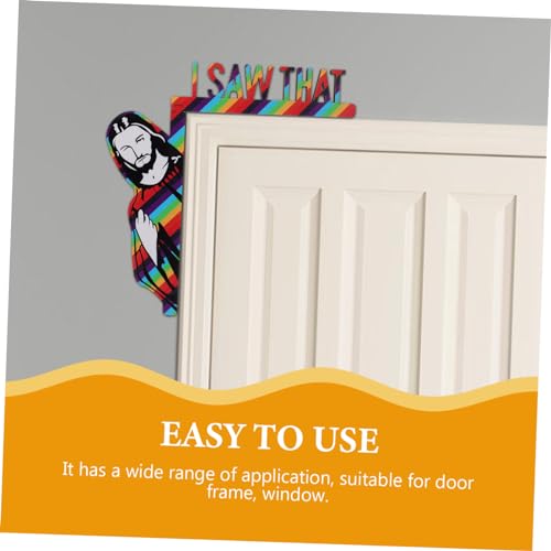 Jesús decoración de esquina para puerta de madera elegante set de 4 piezas 5