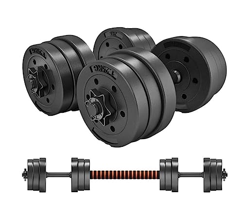 LIANGGM Mancuernas, Equipo de Gimnasio, mancuerna Ajustable, Doble Uso, Dispositivo Entrenamiento para Ejercicio Brazo, Juego Mancuernas para el hogar Pesas Y Mancuernas(20kg(10kg*2))