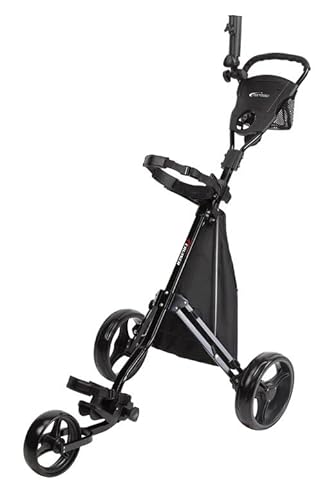 Precise Cruiser 3-Wheel Golf Push Cart with Stabilizer Rods